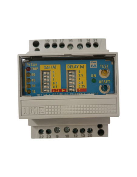Ime delta4 adjustable earth leakage relay 0.03 - 9.43a aux 230-400v 50hz